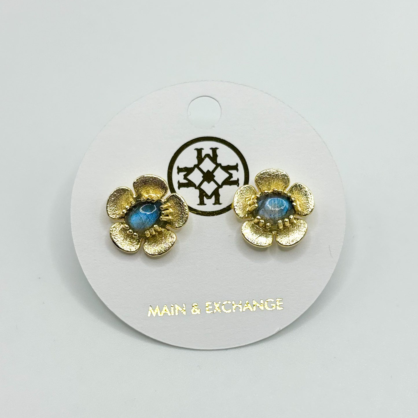 The Flower Stud Earring - Labradorite