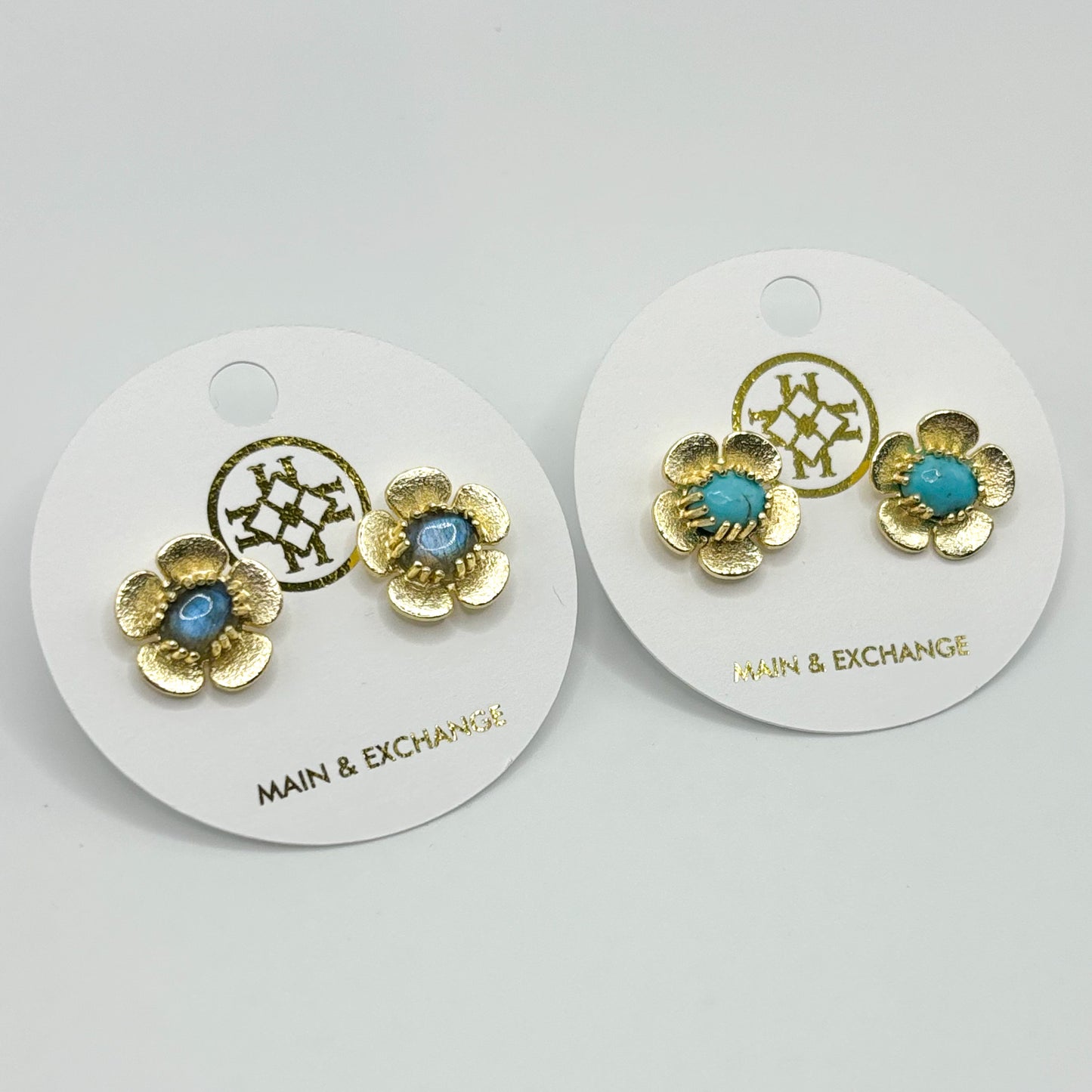 The Flower Stud Earring - Turquoise