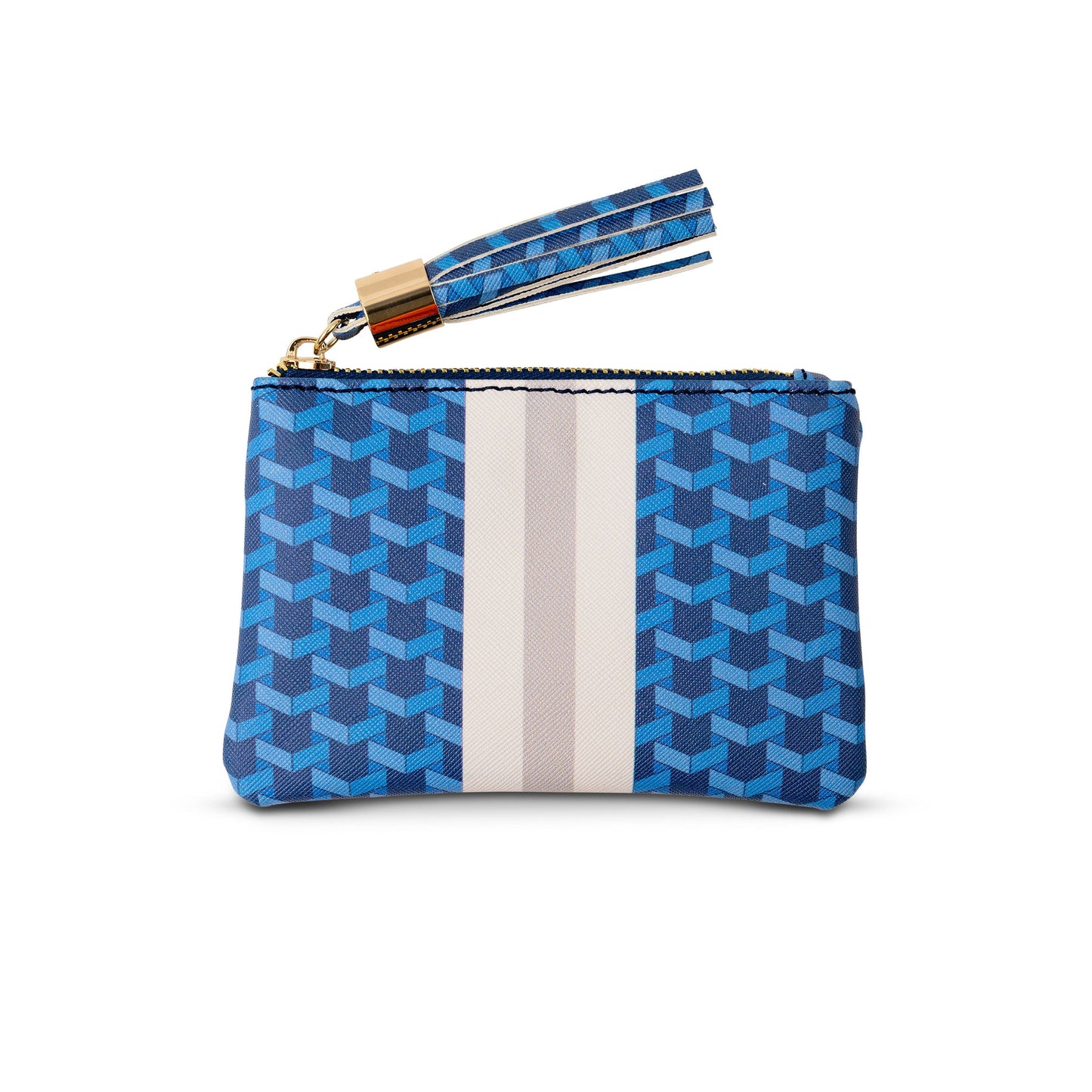 The Zipper Pouch - Blue/Grey