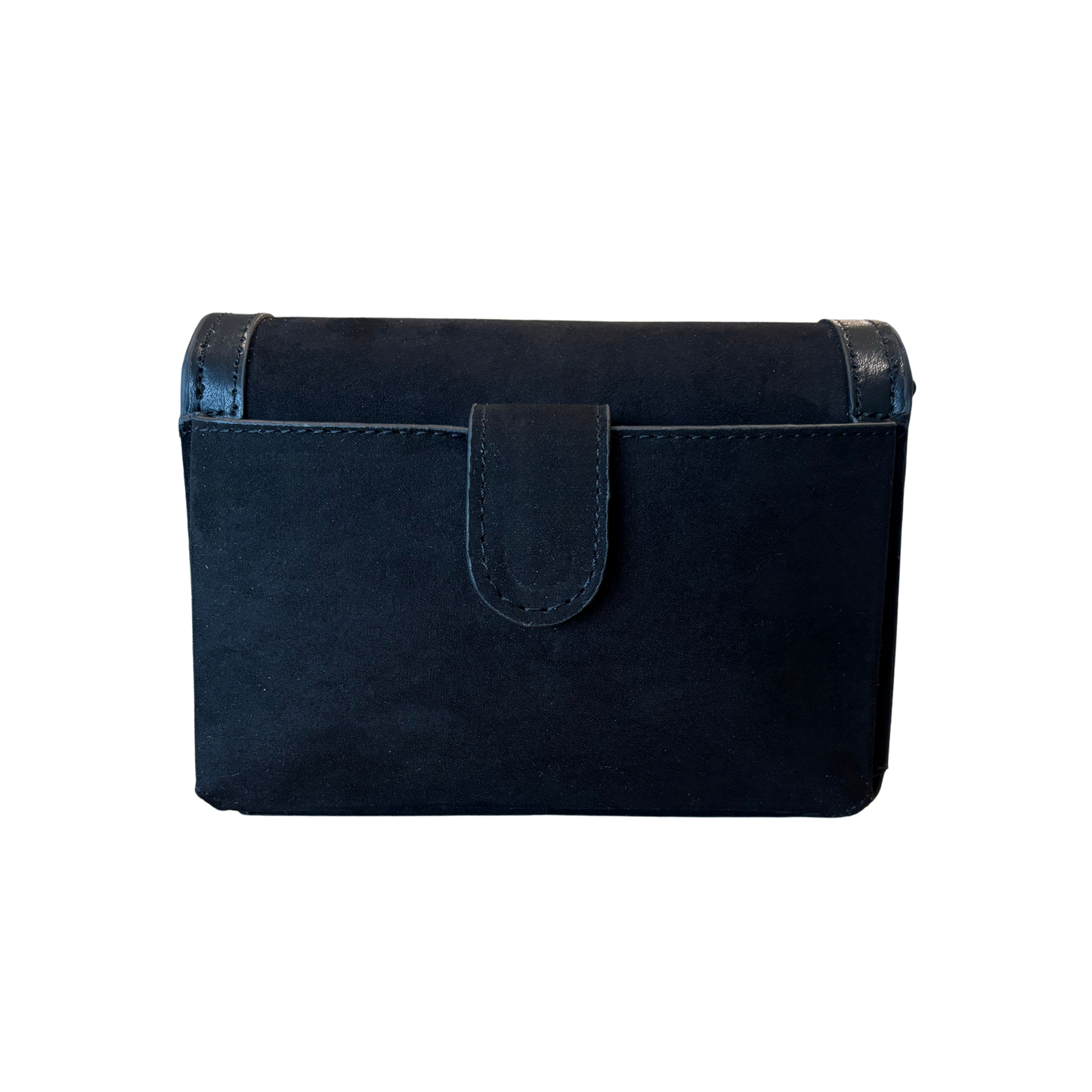 Black Suede Horse Bit Crossbody