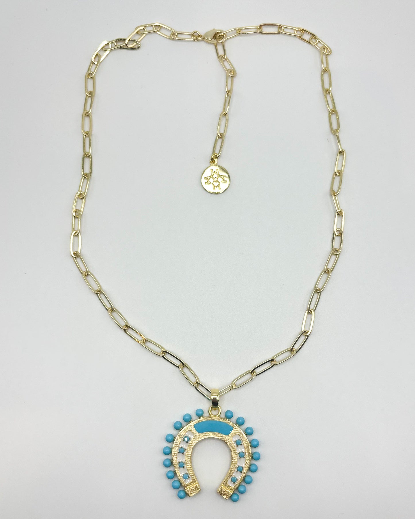The Lucky Horseshoe Necklace - Turquoise