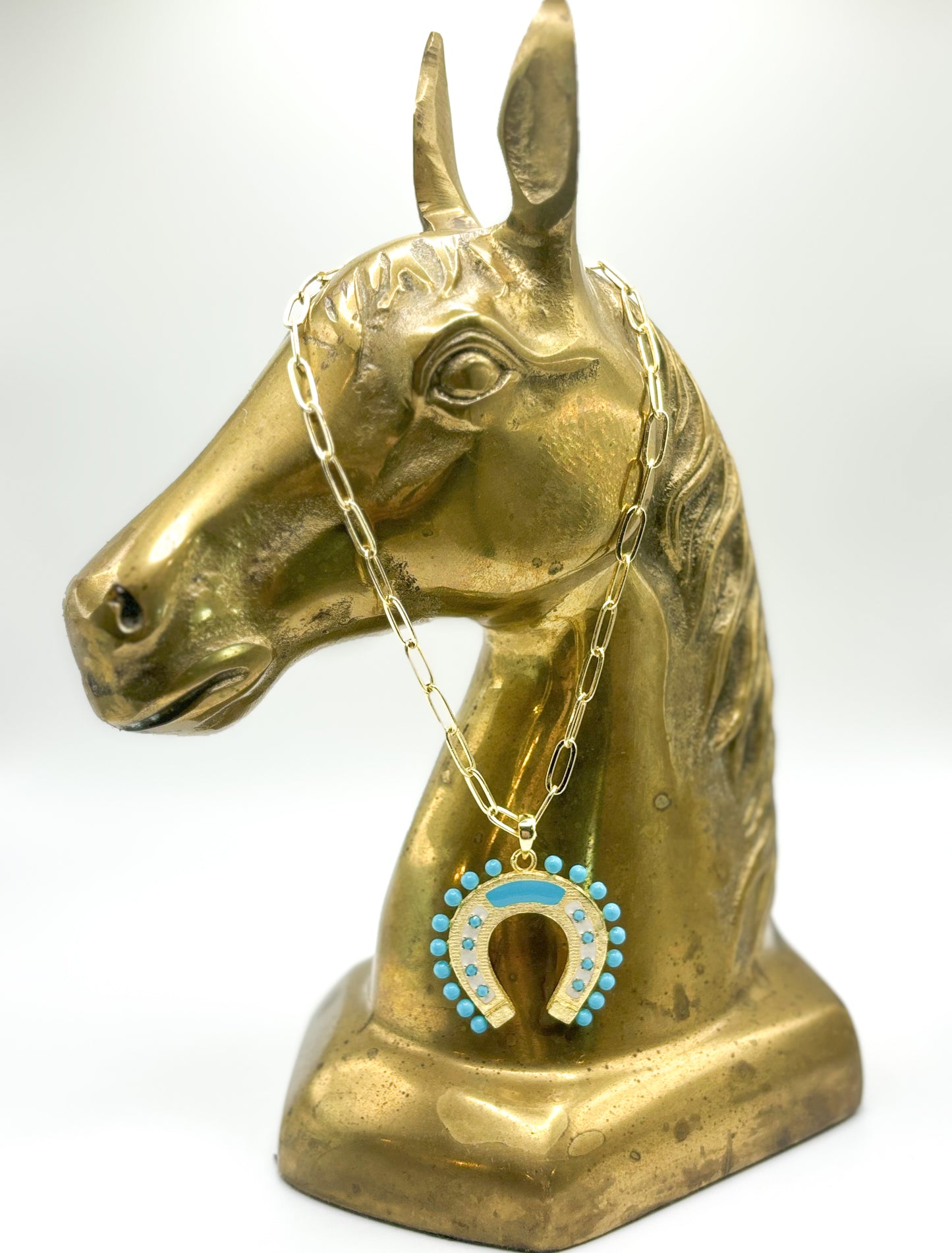 The Lucky Horseshoe Necklace - Turquoise