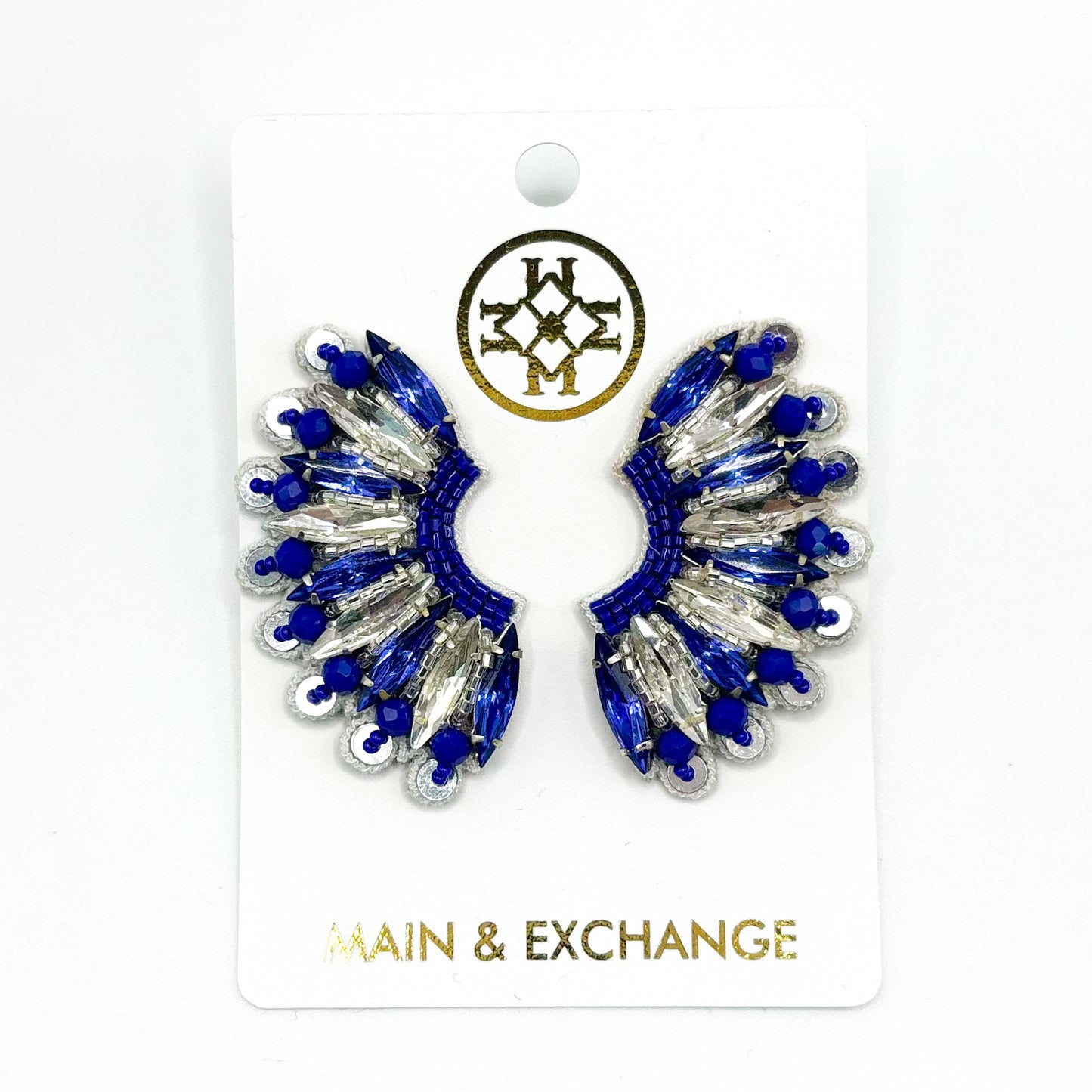 The Fan Girl Earring - Blue/Silver