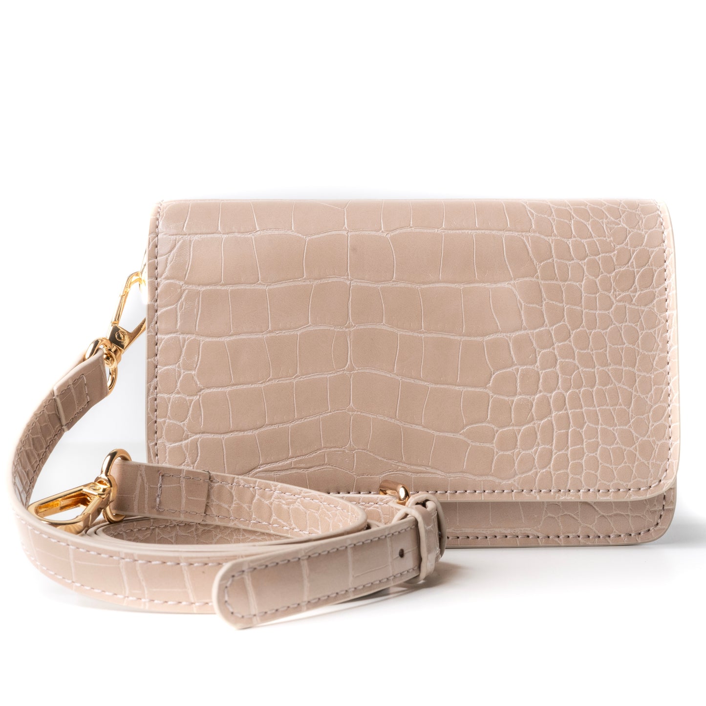 Taupe Croc Stadium Bag