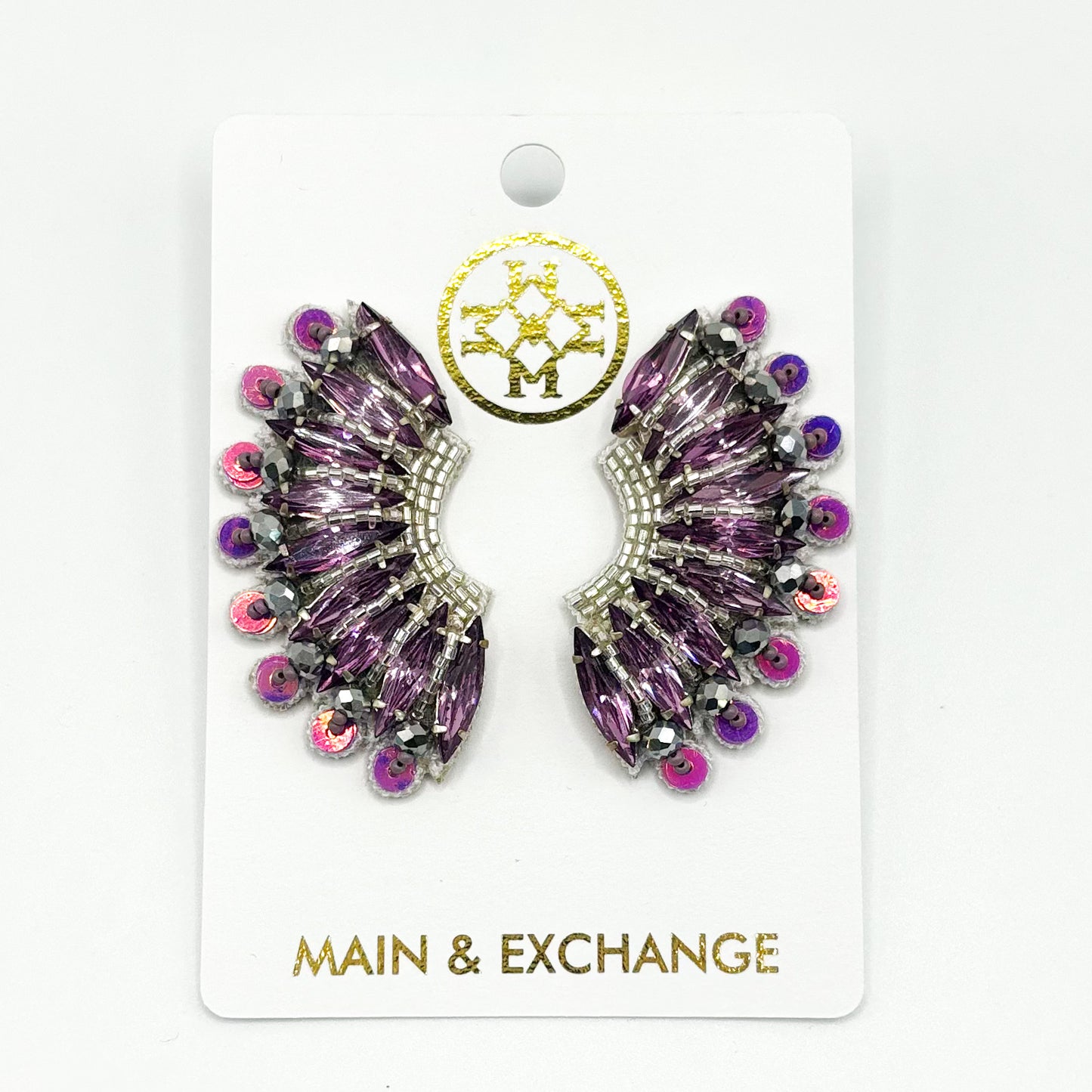The Fan Girl Earring - Purple/Silver