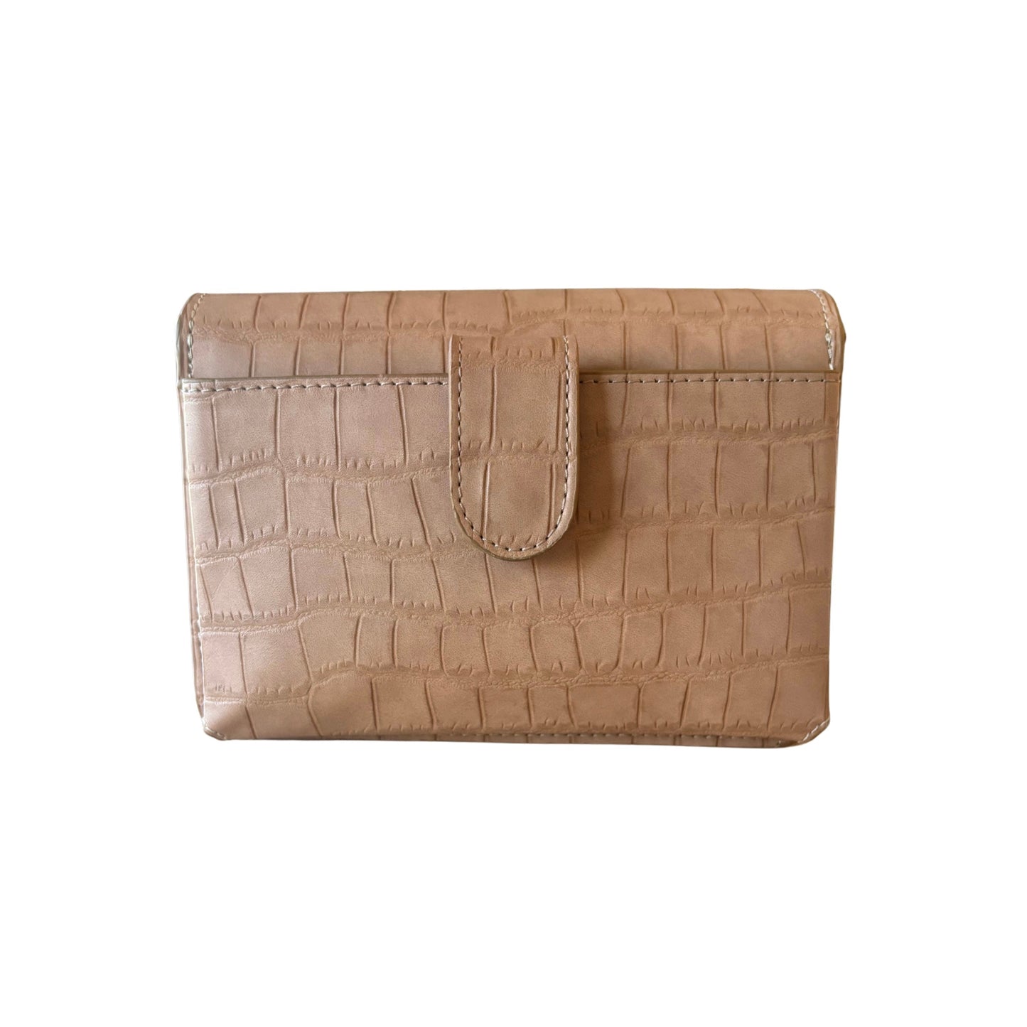 Tan Luxe Croc Crossbody