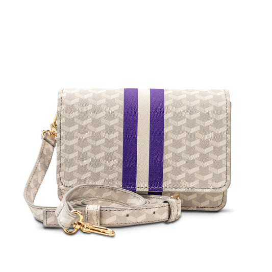 White/Purple Game Day Stadium Bag