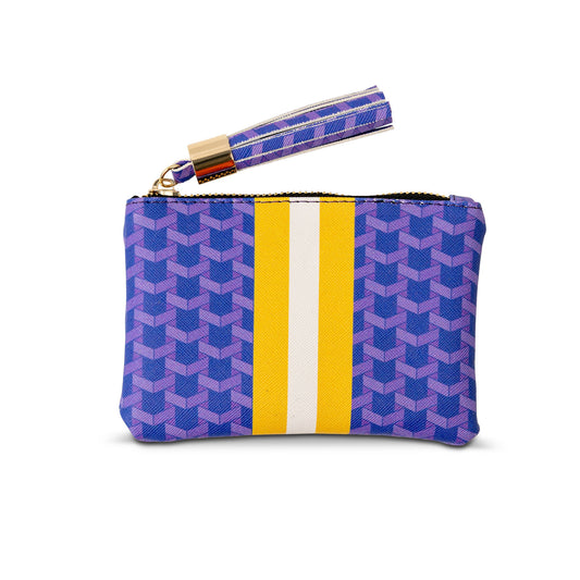 The Zipper Pouch - Purple/Yellow